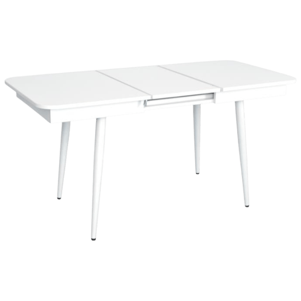 Обеденные стол со стульями Evelin DT 431-1R Wh + 4 YTC-055Wh Прямоугольная / ДСП / Светло Серый photo 3