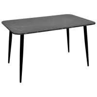 Обеденные стол со стульями Evelin DT 405-6B + 4 YTC-055B Прямоугольная / ДСП / Тёмно-серый photo 2
