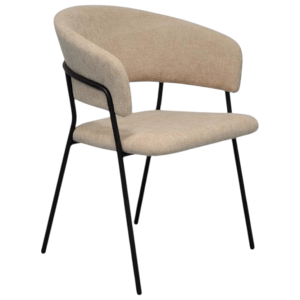 Обеденные стол со стульями Evelin 433-4B + 4 YTC-097B Прямоугольная / ДСП / Light Beige photo 3