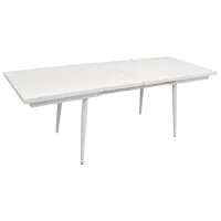 Set masă și scaune Evelin DT 433-3Wh + 4 YTC-055Wh Dreptunghiulară / PAL / Light Beige photo 2