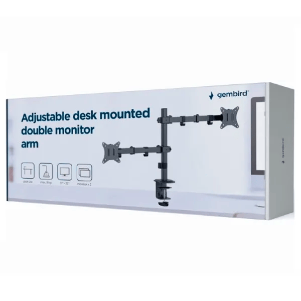 Suport pentru monitor Gembird MA-D2-03 VESA 100 x 100 mm/ Black photo 4