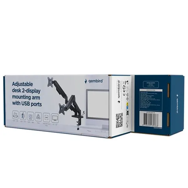 Suport pentru monitor Gembird MA-DA2U-01 VESA 100 x 100 mm/ Black photo 6