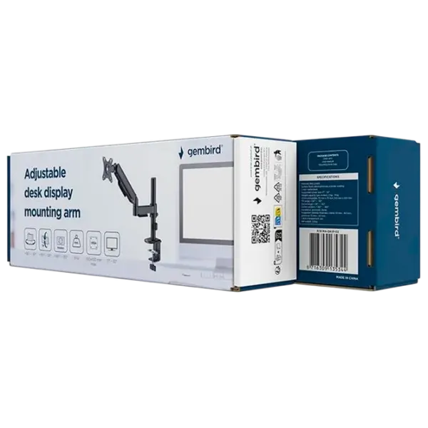 Suport pentru monitor Gembird MA-DA1P-02 VESA 100 x 100 mm/ Black photo 5
