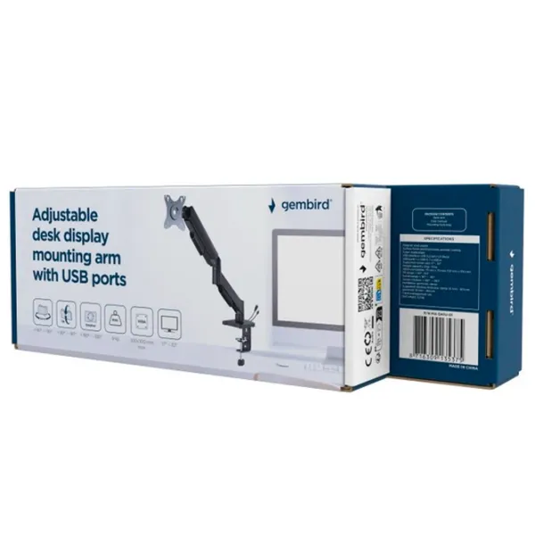 Suport pentru monitor Gembird MA-DA1U-01 VESA 100 x 100 mm/ Black photo 5