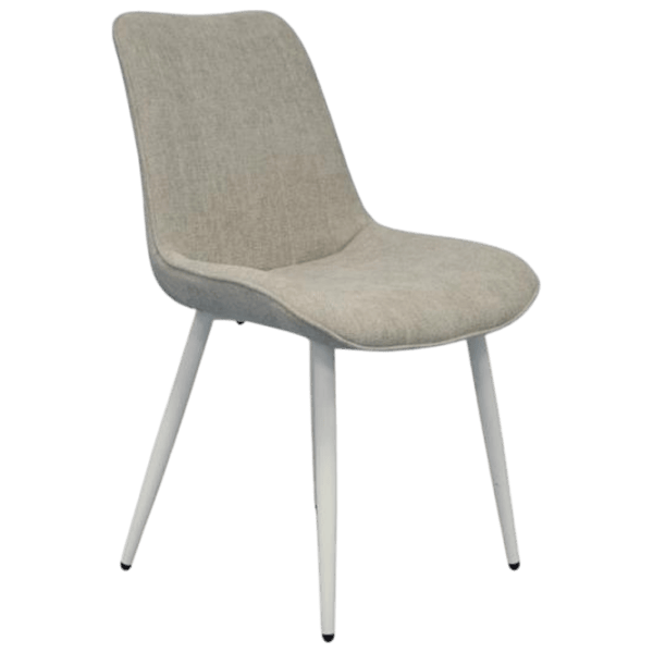 Set masă și scaune Evelin DT 404-5Wh + 3 YTC-055Wh Rotundă / PAL / Light Gray photo 2
