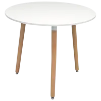 Set masă și scaune Evelin DT 404-1WO + 3 YTC-080Wo Rotundă / PAL / Light Beige photo 2