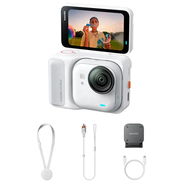 Экшн-камера Insta360 GO Ultra Standard Bundle 50 МП / 1450 мАч / Arctic White photo 6