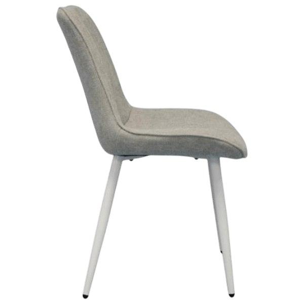Обеденные стол со стульями Evelin DT 402-5Wh + 4 YTC-055Wh Круглая / ДСП / Светло Серый photo 4