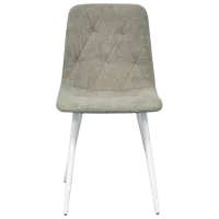 Set masă și scaune Evelin DT 404-5Wh + 3 YTC-080Wh Rotundă / PAL / Gray photo 4