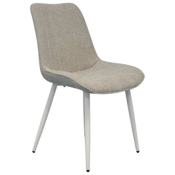 Обеденные стол со стульями Evelin DT 405-4Wh + 4 YTC-055Wh Прямоугольная / ДСП / Светло Серый photo 3