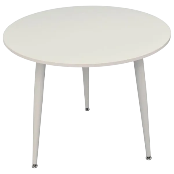 Set masă și scaune Evelin DT 404-5Wh + 3 YTC-055Wh Rotundă / PAL / Light Beige photo 2