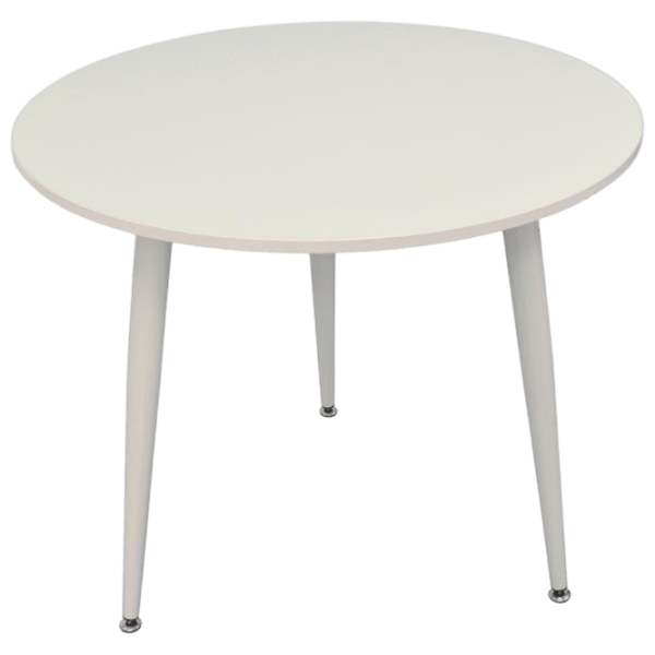 Set masă și scaune Evelin DT 404-5Wh + 3 YTC-055Wh Rotundă / PAL / Light Beige photo 2