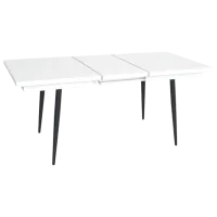 Обеденные стол со стульями Evelin DT 433-3B + 6 YTC-055B Прямоугольная / ДСП / Тёмно-серый photo 3