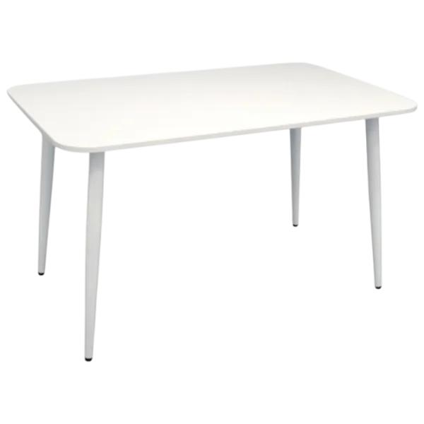 Обеденные стол со стульями Evelin DT 405-4Wh + 4 YTC-080Wh Прямоугольная / ДСП / Серый photo 2