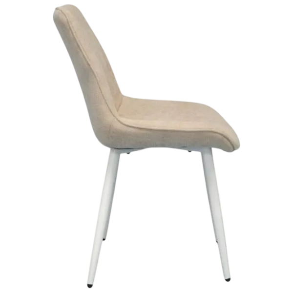 Обеденные стол со стульями Evelin DT 402-5Wh + 4 YTC-055Wh Круглая / ДСП / Light Beige photo 5