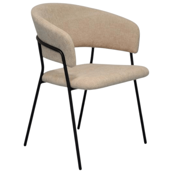 Обеденные стол со стульями Evelin DT 404-2B + 3 YTC-097B Круглая / ДСП / Light Beige photo 3