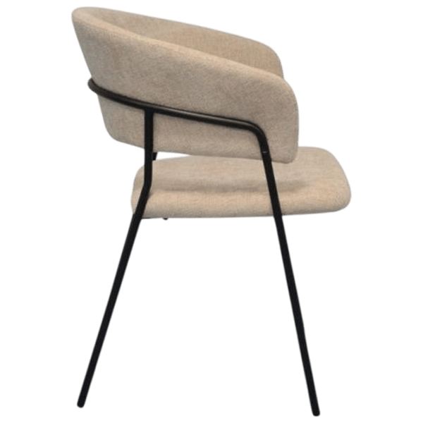 Обеденные стол со стульями Evelin DT 404-2B + 3 YTC-097B Круглая / ДСП / Light Beige photo 5