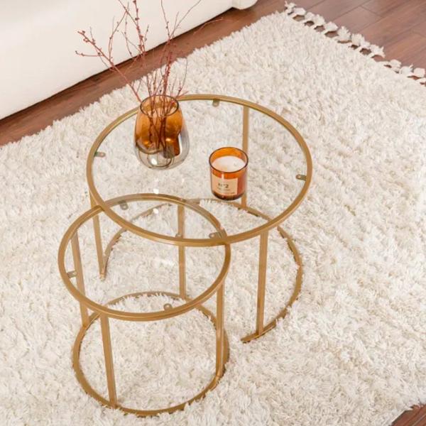 Set măsuțe de cafea Trendy Tokyo GTR006182 Gold photo 1
