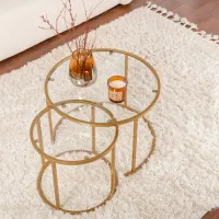 Set măsuțe de cafea Trendy Tokyo GTR006182 Gold