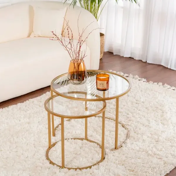 Set măsuțe de cafea Trendy Tokyo GTR006182 Gold photo 2