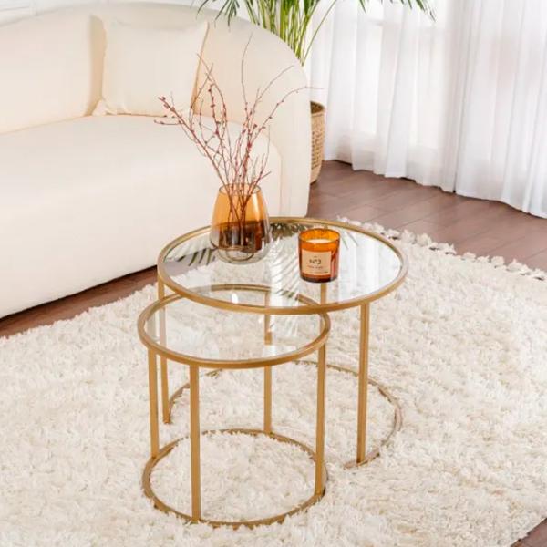 Set măsuțe de cafea Trendy Tokyo GTR006182 Gold photo 2