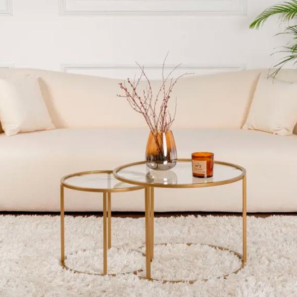 Set măsuțe de cafea Trendy Tokyo GTR006182 Gold photo 3