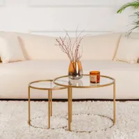 Set măsuțe de cafea Trendy Tokyo GTR006182 Gold photo 3