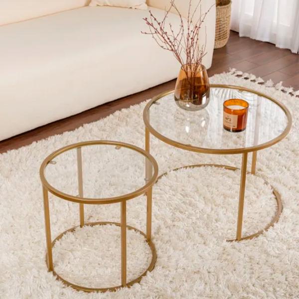 Set măsuțe de cafea Trendy Tokyo GTR006182 Gold photo 4