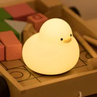 Lampă de noapte Hoco Silicone Lamp Duck White photo 3