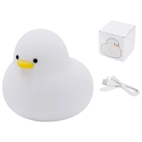 Lampă de noapte Hoco Silicone Lamp Duck White photo 4