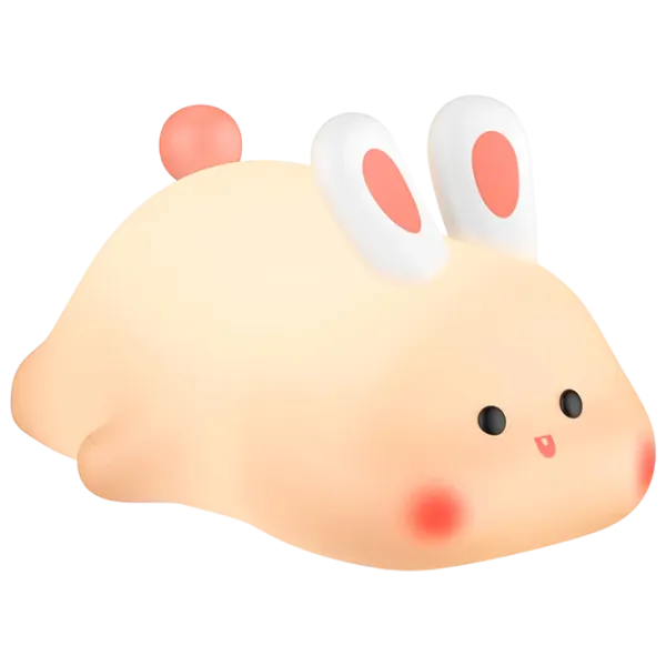 Lampă de noapte Hoco Silicone Lamp Rabbit White photo 1