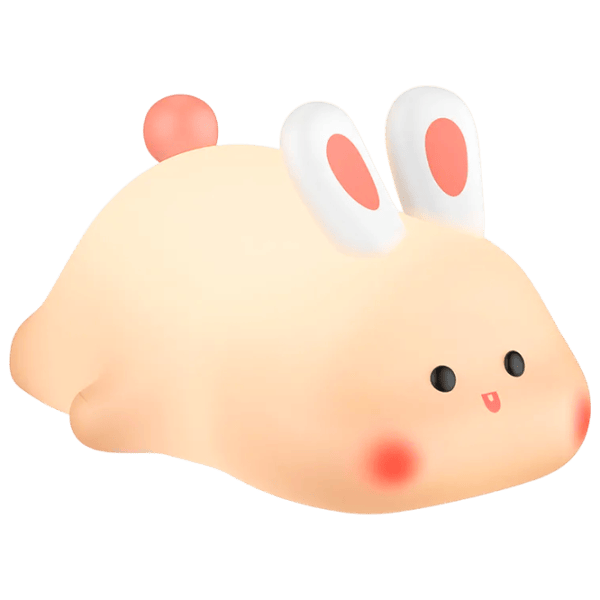 Lampă de noapte Hoco Silicone Lamp Rabbit White photo 1