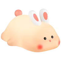Lampă de noapte Hoco Silicone Lamp Rabbit White