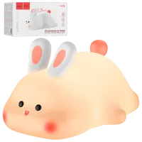 Lampă de noapte Hoco Silicone Lamp Rabbit White photo 2