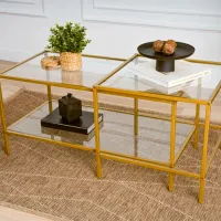 Set măsuțe de cafea Trendy Sevay GTR006178 Gold photo 5