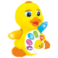 Joc educativ Hola Toys Funny Toys Dancing Duck 808 0.6+ / Yellow photo 4