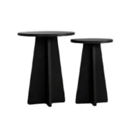 Set măsuțe de cafea Trendy Ciuperca 3 Ciuperca 3 Black photo 2