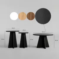 Set măsuțe de cafea Trendy Ciuperca 3 Ciuperca 3 Black photo 5