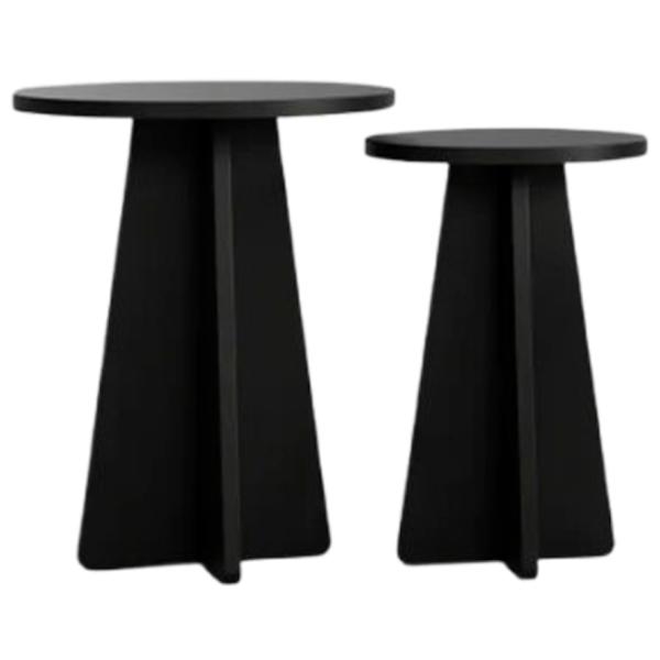 Набор журнальных столиков Trendy Ciuperca 2 GTR000752 Черный photo 1