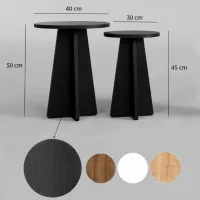 Set măsuțe de cafea Trendy Ciuperca 2 GTR000752 Black photo 4