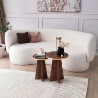 Set măsuțe de cafea Trendy Ciuperca 2 GTR000753 Brown photo 2