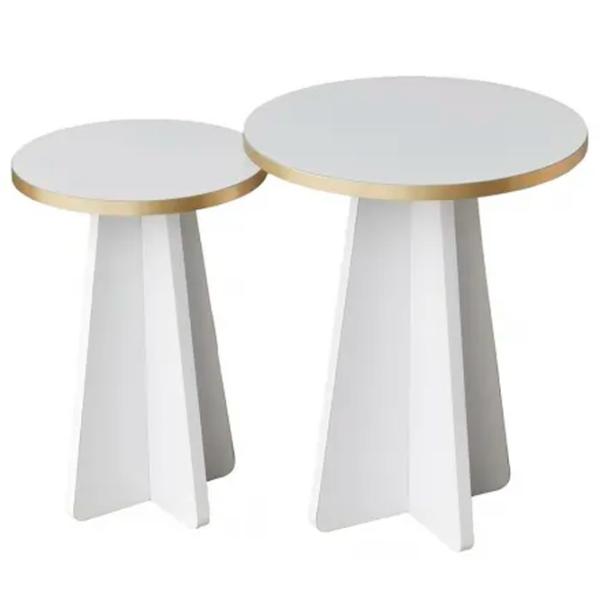 Set măsuțe de cafea Trendy Ciuperca 2 GTR000754 White photo 1