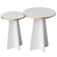 Set măsuțe de cafea Trendy Ciuperca 2 GTR000754 White