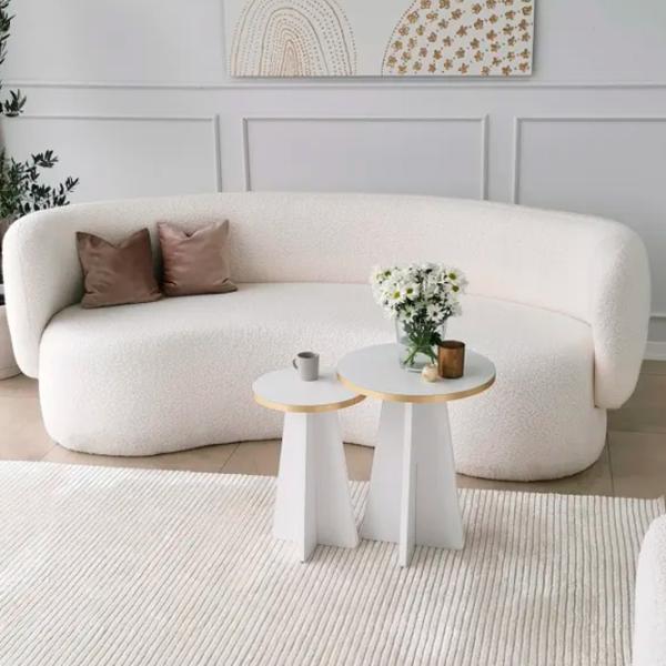 Set măsuțe de cafea Trendy Ciuperca 2 GTR000754 White photo 2