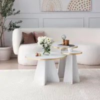 Набор журнальных столиков Trendy Ciuperca 2 GTR000754 Белый photo 3