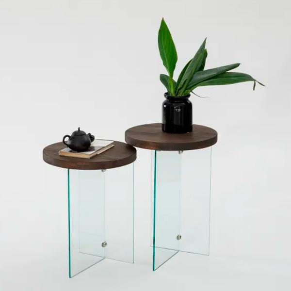 Set măsuțe de cafea Trendy Serenity 2 GTR000907 Brown photo 3