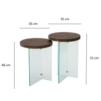 Set măsuțe de cafea Trendy Serenity 2 GTR000907 Brown photo 5