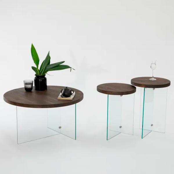 Set măsuțe de cafea Trendy Serenity 2 GTR000907 Brown photo 6
