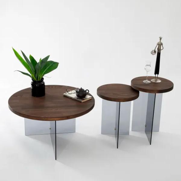 Набор журнальных столиков Trendy Serenity 2 GTR000908 Коричневый photo 5