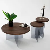 Set măsuțe de cafea Trendy Serenity 2 GTR000908 Brown photo 6